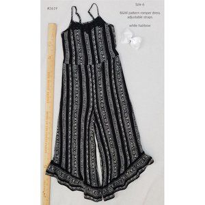 Romper Black and White Outfit